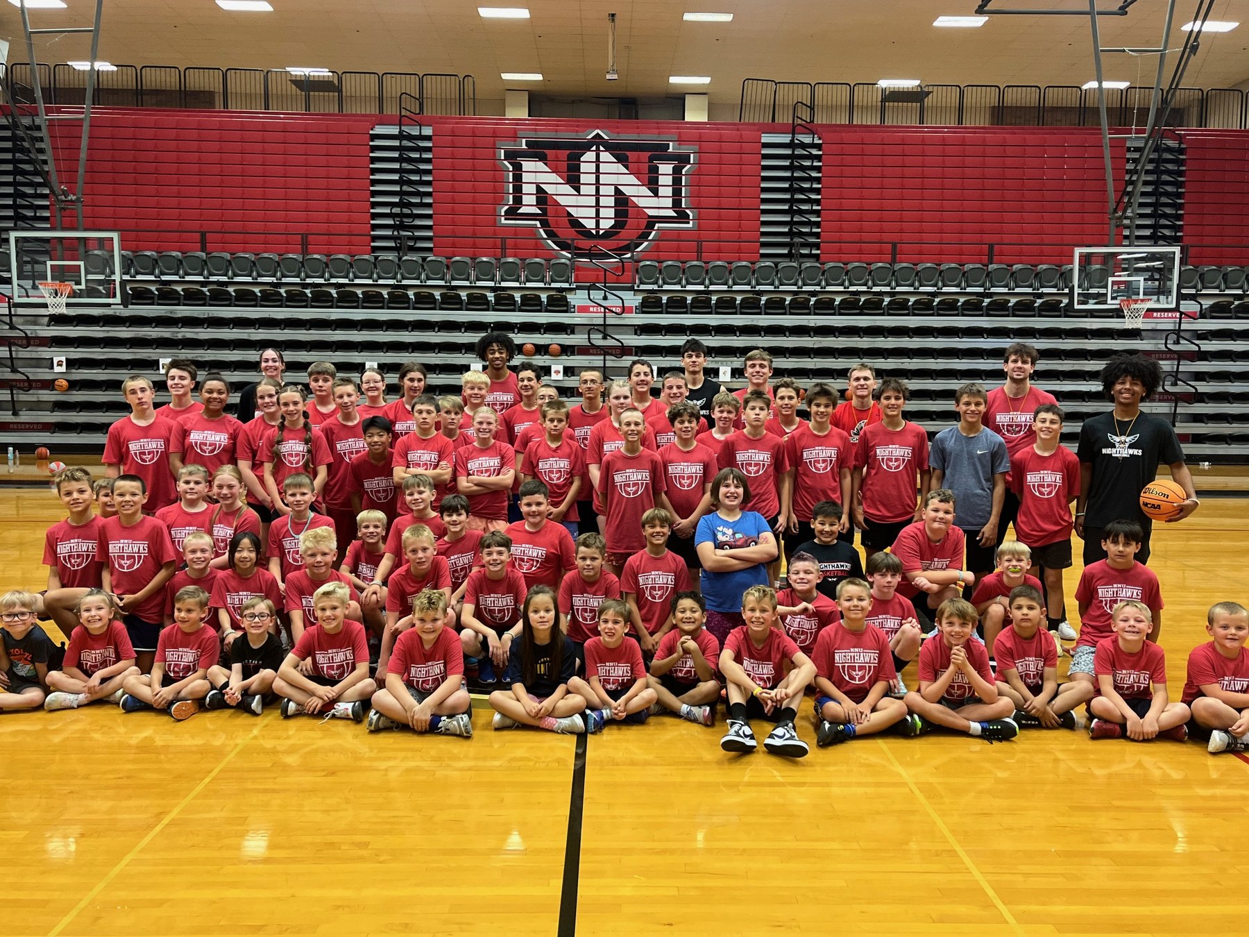 Basketball camp group photo